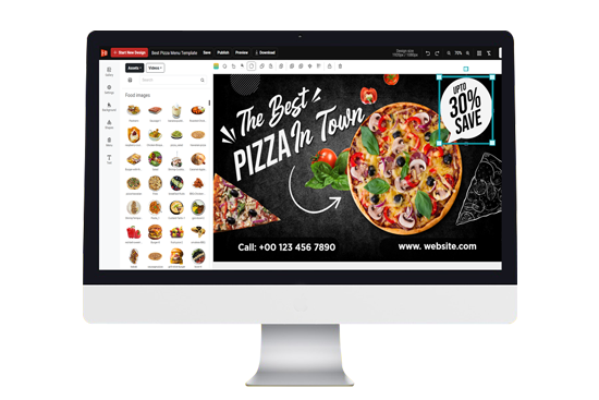 Choose a readymade digital menu template and customize as per your needs | HD2menus digital menu maker