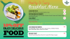 Morning breakfast digital menu template